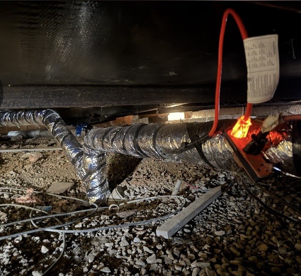 Heat tape installation after